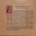 Lote biográfico/documental sobre Émile Cohl (Anverso: Retrato caricaturesco / Reverso: Ficha técnico-histórica).