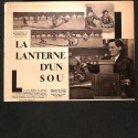Doble página (anverso/reverso) con un reportaje histórico ilustrado sobre linternas mágicas titulado "La Lanterne d'un Sou".