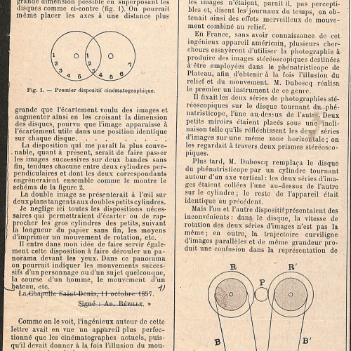 Artículo histórico-científico "Les Origines du Cinématographe".