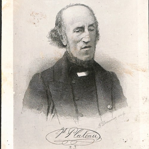 Retrato grabado del físico Joseph Plateau.
