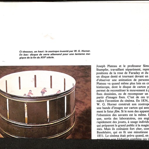 Recortes de prensa / Páginas documentales de archivo: Estudios sobre linterna mágica y juguetes ópticos del siglo XIX.