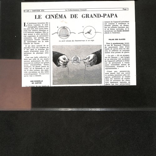 Recortes de prensa especializada:  Le Cinéma de grand-papa de la revista Le Collectionneur français