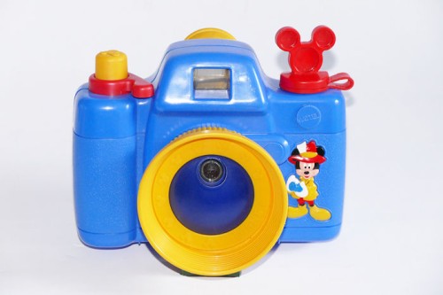 Blue toy camera Mickey Mouse