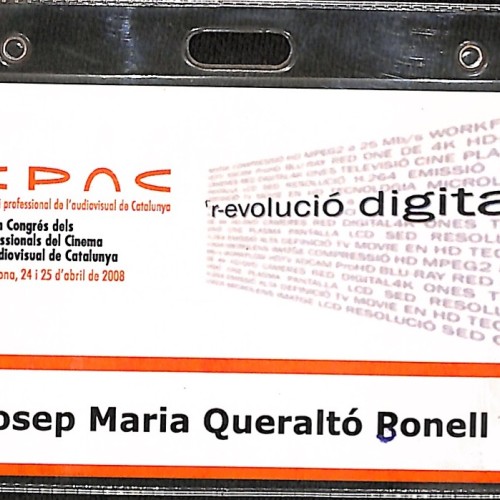 Acreditación/pase de identificación de evento de Josep Maria Queraltó