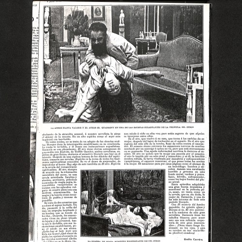 Página de revista especializada con crónica de Emilio Carrere sobre la película "El otro" e imágenes de escenas.