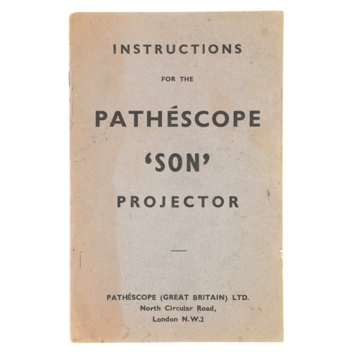 Manual Proyector Pathéscope 'Son'