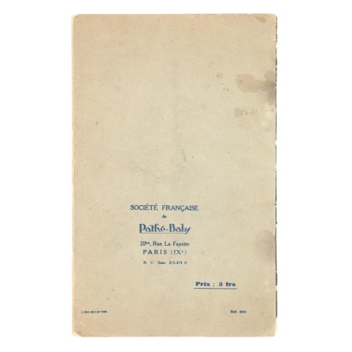 Manual de revelado de películas Pathé-Baby