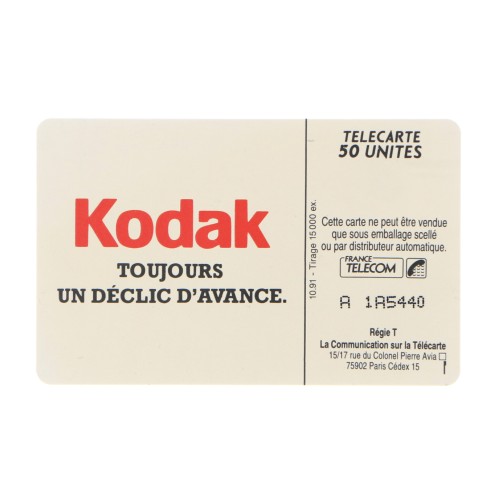 Tarjeta telefónica Kodak France Telecom