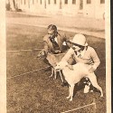 Tarjeta coleccionable: Nuestras bellas artistas y los deportes (Pauline Starke) (Cromo publicitario).