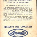 Tarjeta coleccionista: "Un presente de Año Nuevo" (Serie A, Núm. 33: Los artistas cinematográficos en la intimidad).