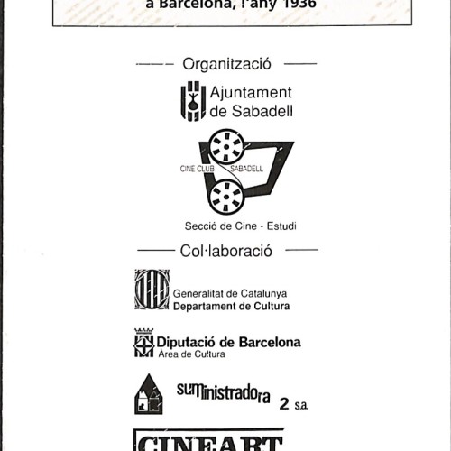Folleto de exposición cinematográfica: Exposición “Mundial Film Distribuidora Cinematogràfica 1925-1936”