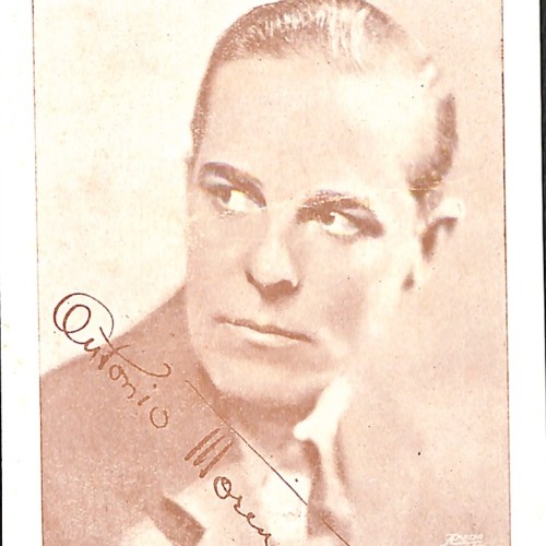 Cromo publicitario / Tarjeta coleccionable: Antonio Moreno para "Biblioteca Films"