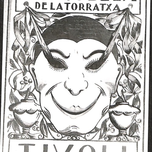 Portada o publicidad de la publicación satírica L'Esquella de la Torratxa vinculada al Teatro Tívoli.
