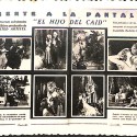 Tarjeta publicitaria: Secciones de "Frente a la pantalla: El Hijo del Caid" (The Son of the Sheik, George Fitzmaurice, 1926).