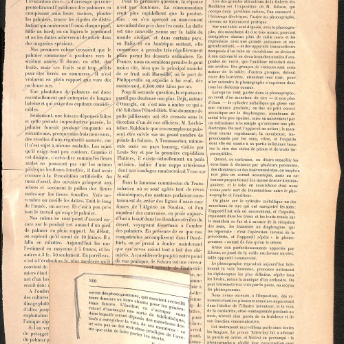Revista ilustrada: crónica costumbrista/militar + artículo de divulgación (con sección dedicada al fonógrafo de Edison)