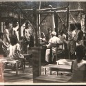 Fotografía fija de rodaje (still) - Escena escolar misionera, película Misión blanca.