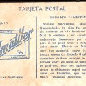 Tarjeta postal publicitaria Nº1 - "Rodolfo Valentino".