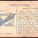Tarjeta postal publicitaria Nº1 - "Rodolfo Valentino".