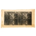 Vista estereoscópica de río con barca, Bois de Vincennes