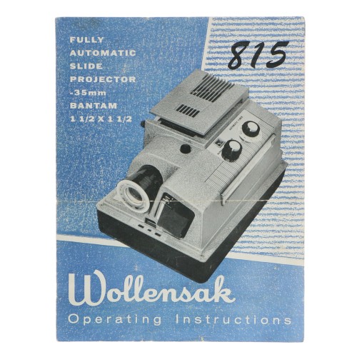 Manual de instrucciones Wollensak 815