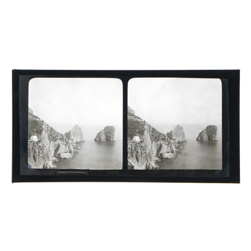 Placa estereoscópica de cristal: Vista general de la Isla de Capri, Nº 37