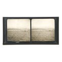 Placa estereoscópica de cristal, Serie Italia nº41: Vista panorámica de Reggio Calabria desde el Estrecho de Messina