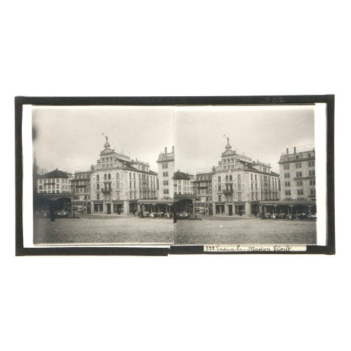 Placa estereoscópica de cristal: Einsiedeln, Maison Eberle (Suiza)
