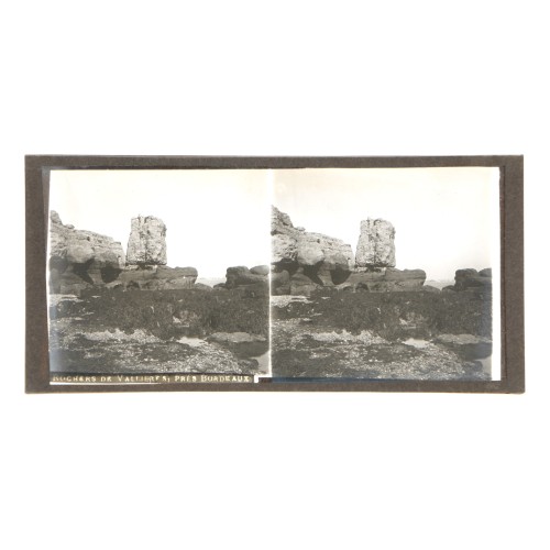 Placa estereoscópica de cristal: Rochers de Vallières, cerca de Burdeos