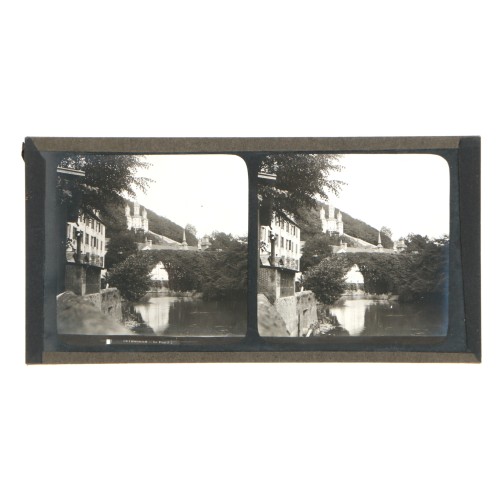 Placa estereoscópica de cristal: Puente de Bétharram, Pirineos Atlánticos