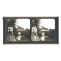 Placa estereoscópica de cristal: Puente de Bétharram, Pirineos Atlánticos