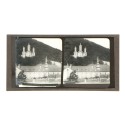 Placa estereoscópica de cristal: Santuario de Bétharram, Capilla de San Miguel y Calvario, Francia