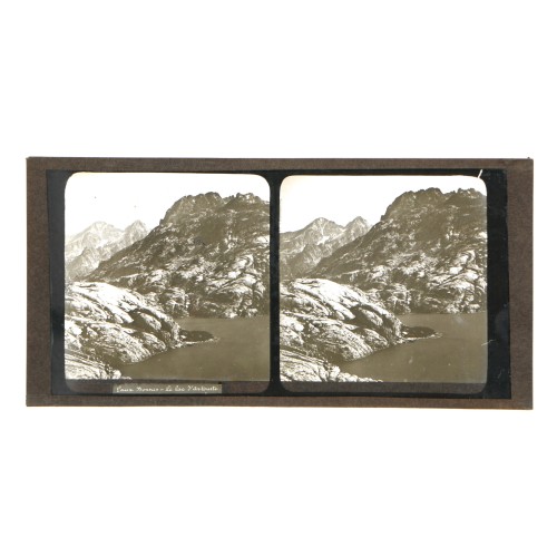 Placa estereoscópica de cristal: Eaux-Bonnes, Le Lac d'Artouste