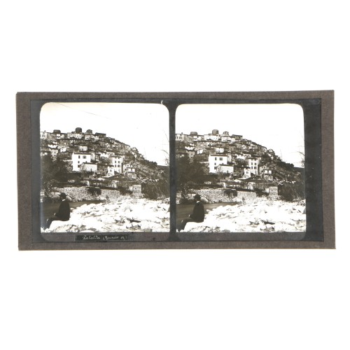 Placa estereoscópica de cristal, vista de Palalda, Pirineos