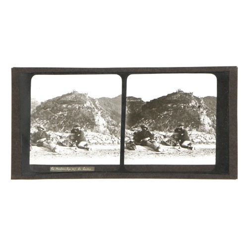 Placa estereoscópica de cristal, vista de Le Boulou, Francia