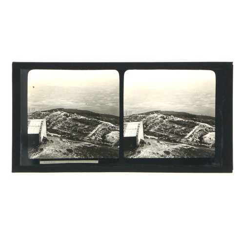 Placa estereoscópica de cristal: Ruinas del Templo de Mercurio, Puy de Dôme