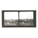 Placa estereoscópica de cristal con paisaje de Riom, Francia