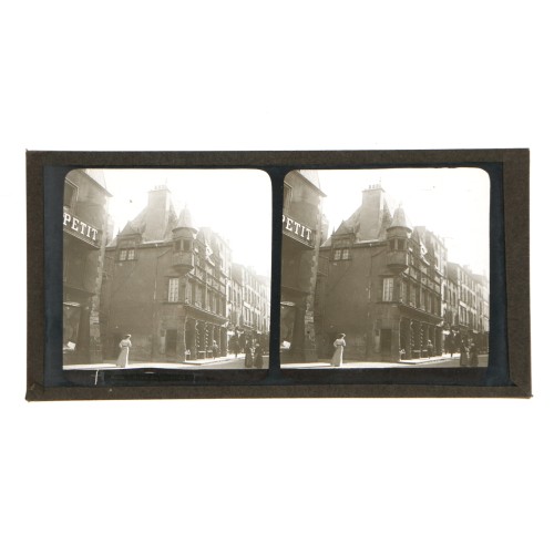 Placa estereoscópica de cristal, Maison des Consuls en Riom, Francia