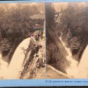 Tarjeta estereoscópica 'Cascade et Torrent du Gros Hêtre, près les Eaux-Bonnes', J.A.