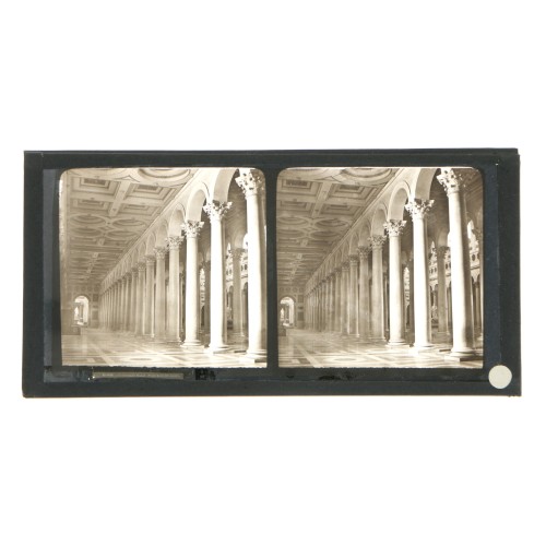 Placa estereoscópica de cristal de San Pablo Extramuros, Roma