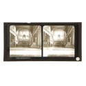 Placa estereoscópica de cristal, interior de la Basílica de San Lorenzo Extramuros, Roma