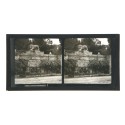 Placa estereoscópica de cristal: Fontaine à la villa Borghese, Roma