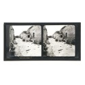 Placa estereoscópica de cristal: Ruinas de Ostia, Italia - Rue de la Fontaine