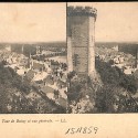Tarjeta postal estereoscópica de la Tour de Boissy y vista general de Chinon, por Léon & Lévy (LL).