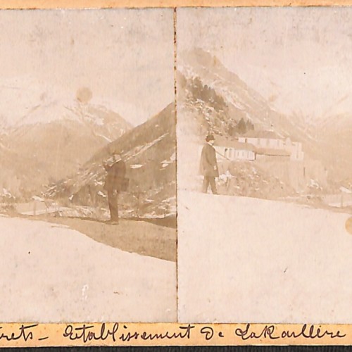 Tarjeta estereoscópica, Cauterets, Établissement de La Raillère