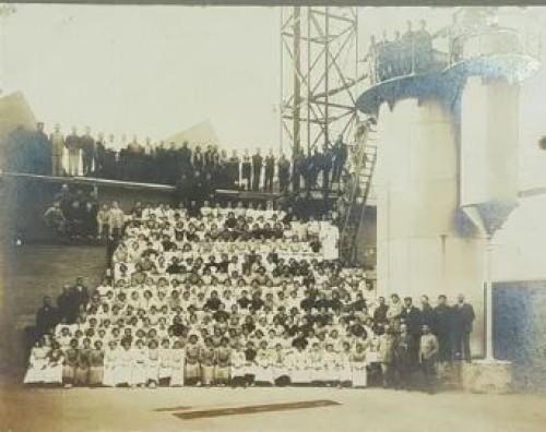 Template photograph of a nineteenth century albumen factory