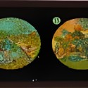 Placa de cristal para Linterna Mágica, tira con 4 escenas narrativas coloreadas a mano