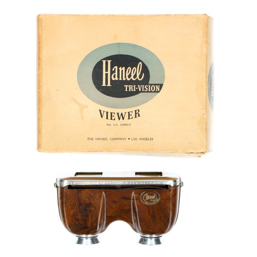 Stereo viewer Haneel tri-vision light brown