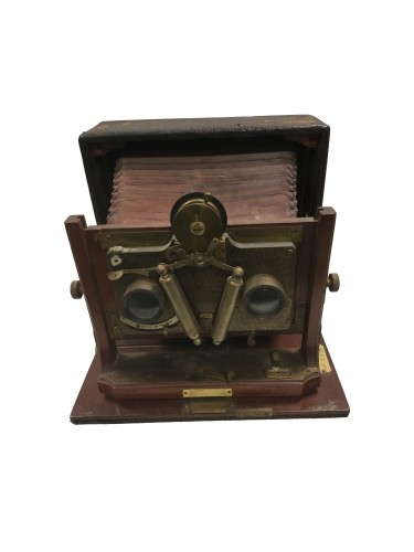 Bausch & Lomb stereo camera wood