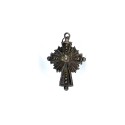 Cruz de plata con visor Virgen del Pilar S. XIX