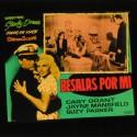 Placa de cristal para publicidad cinematográfica de la película "Bésalas por mí" (Kiss Them for Me), 1957.